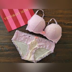 NEW NWOT Victoria's Secret Dream Angels Push Up & Hipkini:34D,M